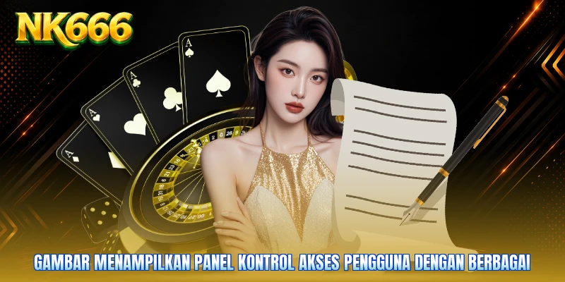 Gambar menampilkan panel kontrol akses pengguna dengan berbagai